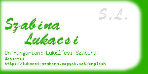 szabina lukacsi business card